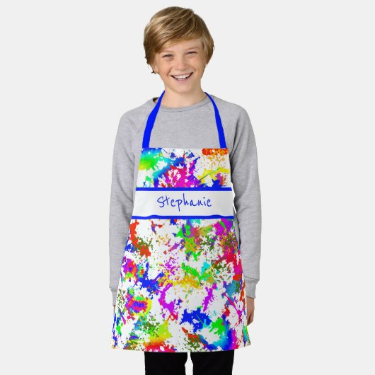 Verf overal schort (Gedragen)