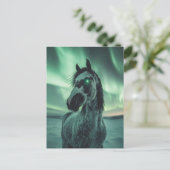 Verf Paard Gloeiende Oog Noorderlicht Briefkaart (Staand voorkant)