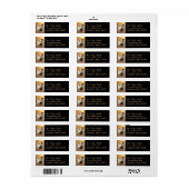 Verf Paard Goud Retouradres Labels (Full Sheet)