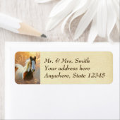 Verf Paard Goud Retouradres Labels (Insitu)