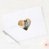 Verf Paard Gouden Hart Stickers (Envelop)