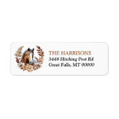 Verf Paard Herfst krans Etiket (Voorkant)