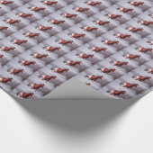 Verf Paard Sneeuw Wrapping Papier (Hoek)