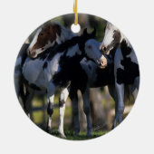 Verf paarden keramisch ornament (Achterkant)