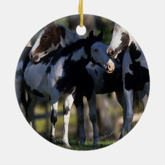 Verf paarden keramisch ornament (Achterkant)