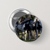 Verf paarden ronde button 5,7 cm (Voorkant /achterkant)