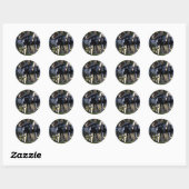 Verf paarden ronde sticker (Vel)