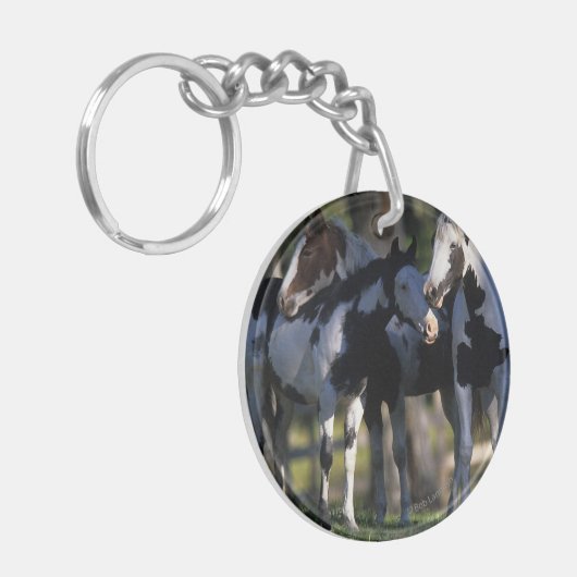 Verf paarden sleutelhanger (Voorkant Links)