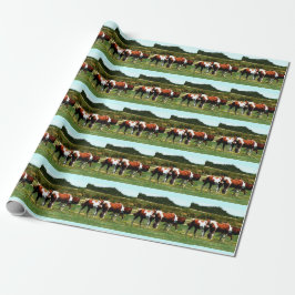 Verf Paarden Verpakkingspapier Cadeaupapier