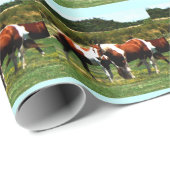Verf Paarden Verpakkingspapier Cadeaupapier (Rol Hoek)
