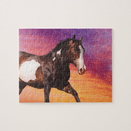Verf Paardenzonsopgang Puzzle Legpuzzel (Horizontaal)
