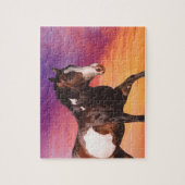 Verf Paardenzonsopgang Puzzle Legpuzzel (Verticaal)