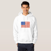 Verf Penseel Amerikaanse vlag Hoodie (Voorkant volledig)