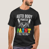 Verf pistolen autoverf autoverf t-shirt (Voorkant)