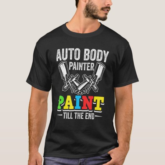 Verf pistolen autoverf autoverf t-shirt (Voorkant)