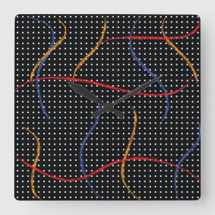 Verf plaat en Stippen opnieuw tekenen Vierkante Klok