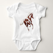 Verf Pony Galloping Baby een stuk Romper (Voorkant)
