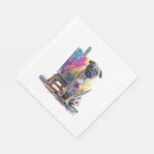 Verf Pug � Abstracte Kunst Hond Servet (Hoek)