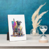 Verf Pugs - Abstracte Kunst Hond Fotoplaat (Zijkant)