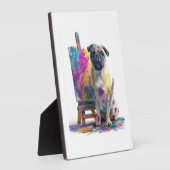 Verf Pugs - Abstracte Kunst Hond Fotoplaat (Zijkant)