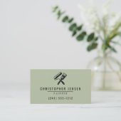 Verf QR Code Sage Groene Zwarte Schildering Visitekaartje (Staand voorkant)