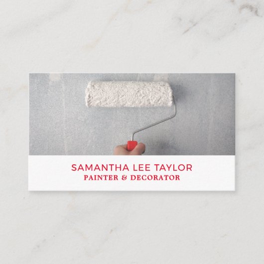 Verf Roller, schilder en decorator Visitekaartje (Voorkant)