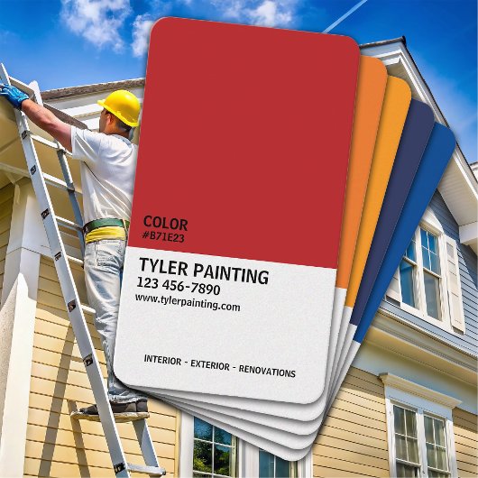 Verf Sample Painting Company Visitekaartje