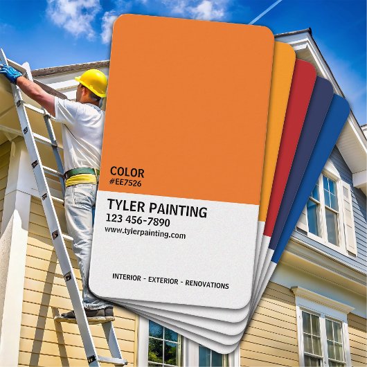Verf Sample Painting Company Visitekaartje