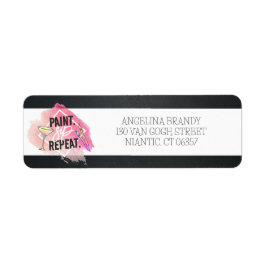 Verf & Sip Chalkboard Bachelorette Return Address Etiket