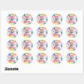Verf Sip Herhaal Bachelorette Party Favor Ronde Sticker (Vel)