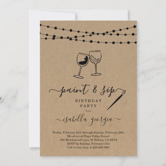 Verf & Sla verjaardag, vrijgezellenfeest, bruidsfe Kaart (Voorkant)