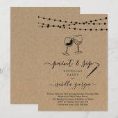 Verf & Sla verjaardag, vrijgezellenfeest, bruidsfe Kaart (Voorkant / Achterkant)