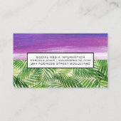 Verf Slag | Palmbladeren Visitekaartje (Achterkant)
