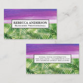 Verf Slag | Palmbladeren Visitekaartje (Voorkant / Achterkant)