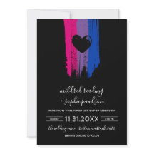 Verf Slagen Bisexual Flag & Black Heart Wedding