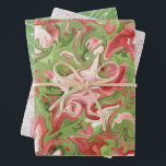 Verf Smudge Christmas Wrapping Paper - grillig<br><div class="desc">Speelse verf-vlek inpakpapier voor kunstzinnige vakantie geschenken! [Alt-tekst: Abstracte waterverf vlekken in rood,  groen en goud op wit papier.] Trendy,  funky of kitsch kerstthema's. set van 3,  19 "x 29" premium vellen. Coördinaten met stevige linten. Ideaal voor kunstenaars,  creatieven of unieke geschenken. Snelle verzending!</div>