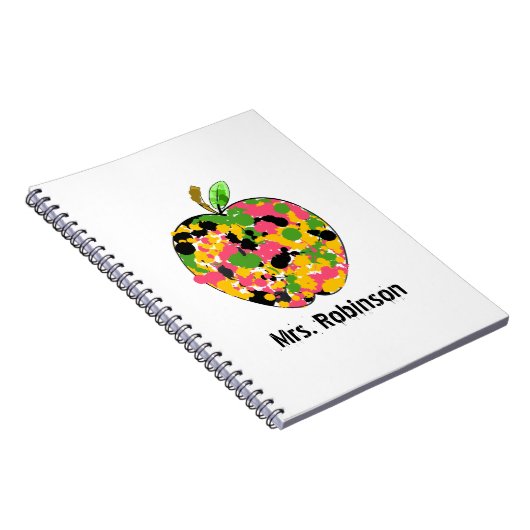 Verf spatbord Apple Spiral notebook voor leraren Notitieboek (Rechterzijde)