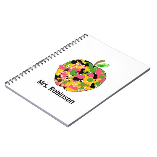 Verf spatbord Apple Spiral notebook voor leraren Notitieboek (Linkerzijde)