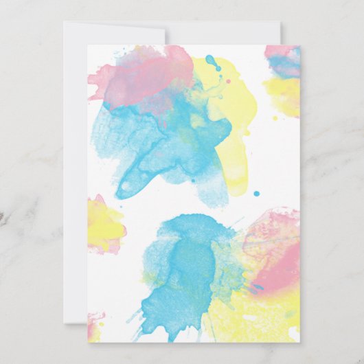 Verf spatten douche kaart (Achterkant)