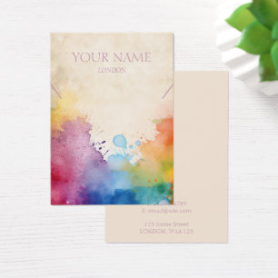 Verf spatten ketting of armband display kaart