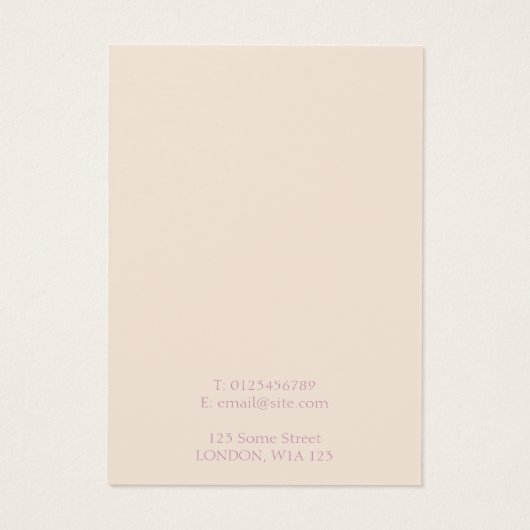 Verf spatten ketting of armband display kaart (Achterkant)