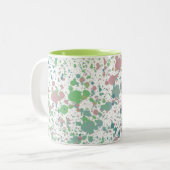 Verf spatter mix tweekleurige koffiemok (Voorkant links)