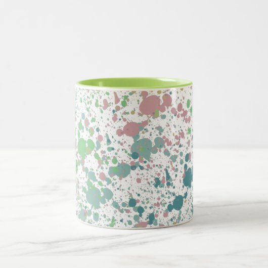 Verf spatter mix tweekleurige koffiemok (Center)