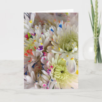 Verf Splash Flower Verjaardag Frameable 7x5 Kaart