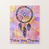 Verf Splash volgt uw dromen 11x14 Legpuzzel (Verticaal)