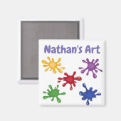 Verf Splashes Gepersonaliseerde artiest Magneet (Voorkant / Achterkant)