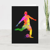 Verf Splashes Voetbal Afbeeldingsspeler Kaart (Voorkant)