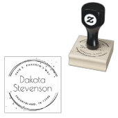 Verf Splat Creëer Uw Eigen Abstracte Ronde Adres Rubberstempel (Gestempeld)