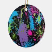 Verf Splater Keramisch Ornament (Links)