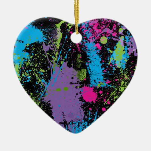 Verf Splater Keramisch Ornament (Voorkant)